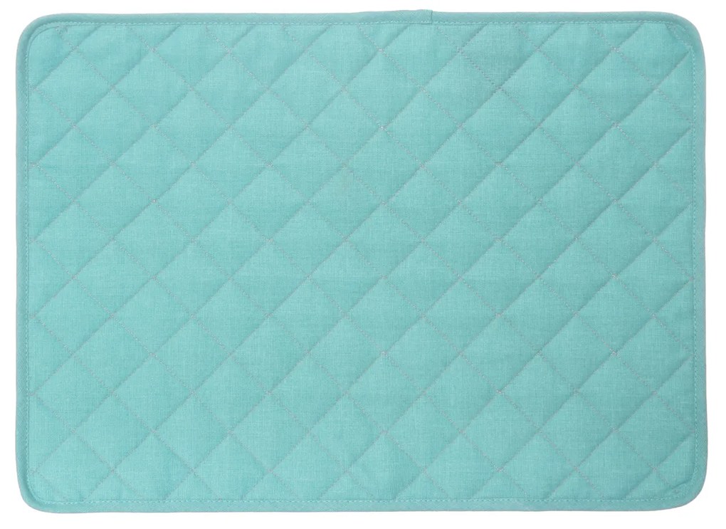 Tovaglietta americana Basik azzurra in cotone, da 32x45 cm