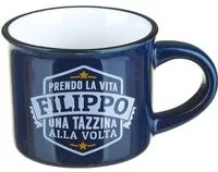 Tazzina caffè con nome Filippo in gres porcellanato