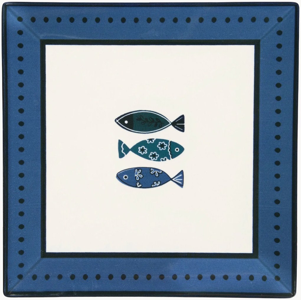 Set di 6 piatti quadrati Ocean