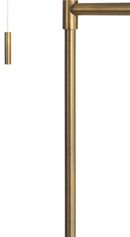 Lampada da terra in bronzo con paralume bianco e braccio regolabile - Ladas Deluxe