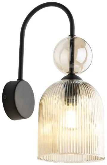 SOPHIA Applique 1xE14/10W/230V nero/smoked beige