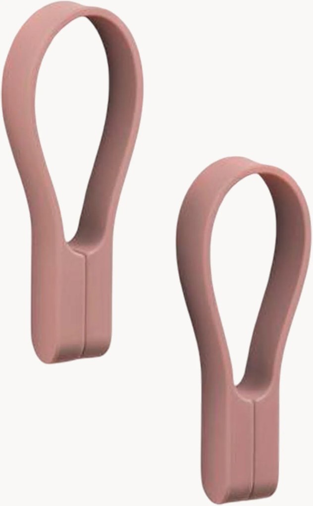 Set di 2 portasciugamani magnetici in silicone Loop