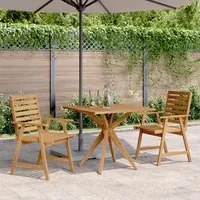 Set da Pranzo per Giardino 3 pz in Legno Massello di Acacia 3283568