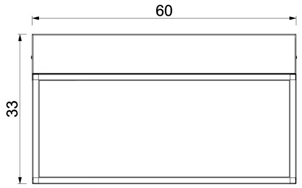 Mensola con illuminazione LED SHELF 33x60 cm nero