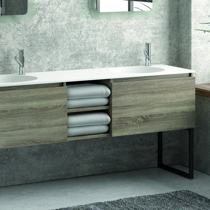 Composizione mobile bagno sospeso moderno Altea 60 cm con colonna