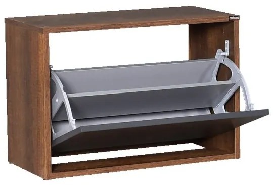 Mobile per scarpe 42x60 cm marrone/antracite