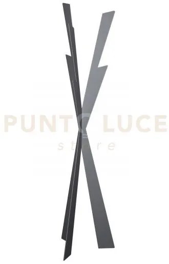 Appendiabiti in stile contemporaneo zeus fango in ferro 40x177cmh