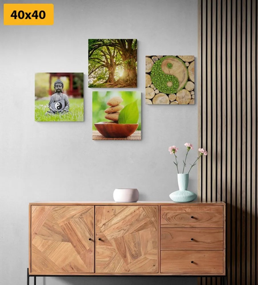 Set di quadri – Feng Shui in verde
