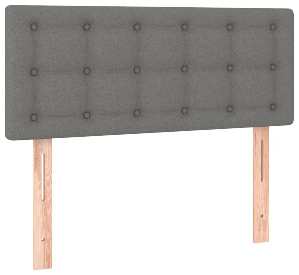 Testiera grigio scuro 90x5x78/88 cm in tessuto