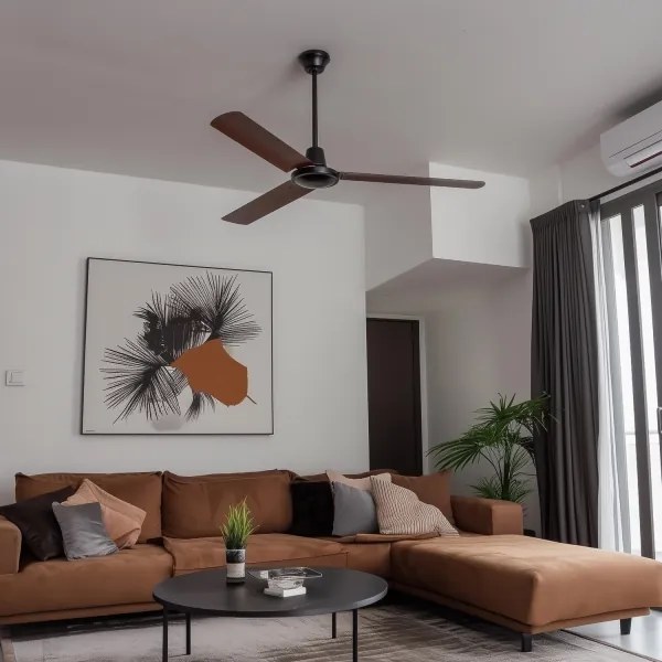 ZEVENTI - Ventilatore a soffitto TOFINO marrone