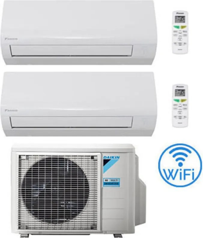 Daikin - Climatizzatore garanzia italia new sensira Wifi Dual Split 7000 + 9000 btu con u.e. 2MXF40A Classe a++/a+