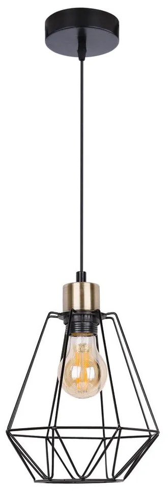 Apparecchio a sospensione in metallo nero ø 19 cm Primo - Candellux Lighting