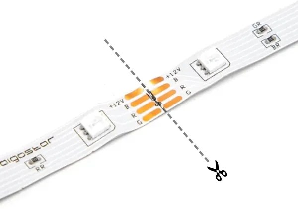 Aigostar - Striscia LED 2m 4,9W 5V 2700K IP65 nera