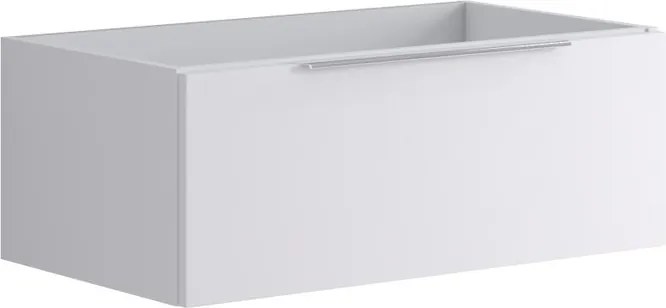 Cassettone bagno Brera 1 cassetto P 45.5 x L 79.5 x H 30 cm laccato opaco bianco