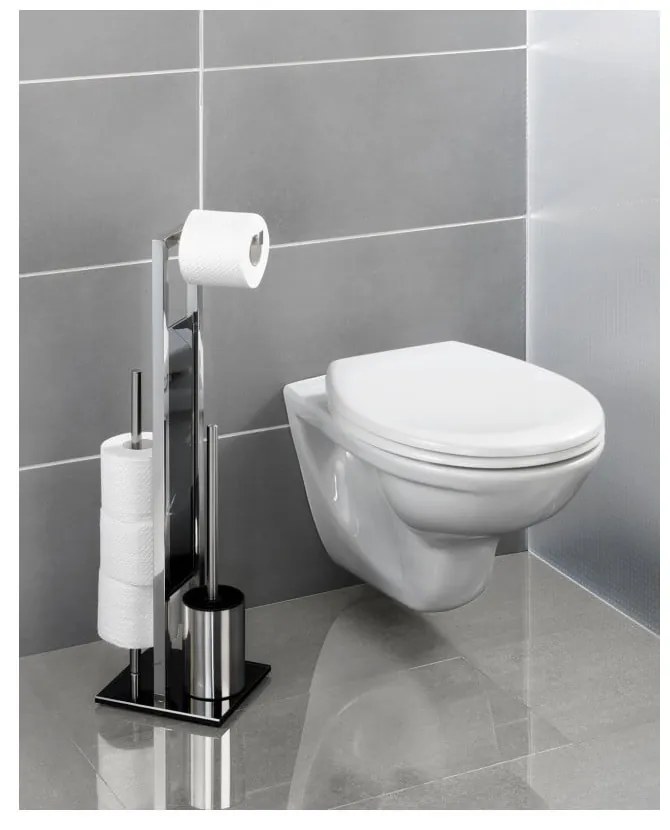 Scopino con supporto per carta igienica Rivalta - Wenko