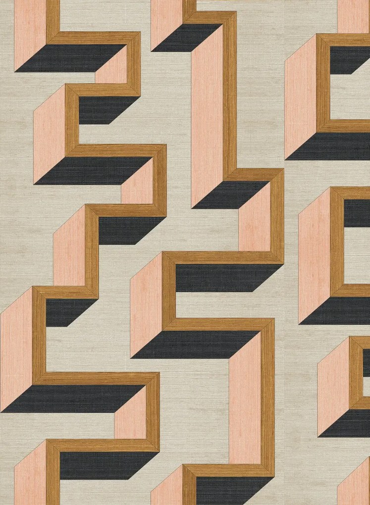 Arte International Tapete Detour - Copper Pink