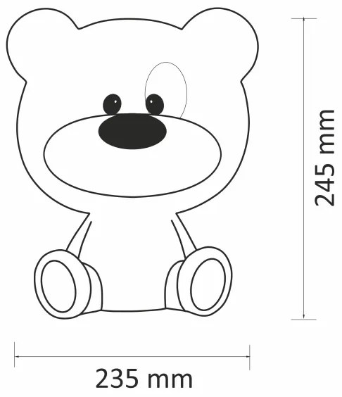 Lampada notturna LED dimmerabile per bambini BIBI 2,5W/230V