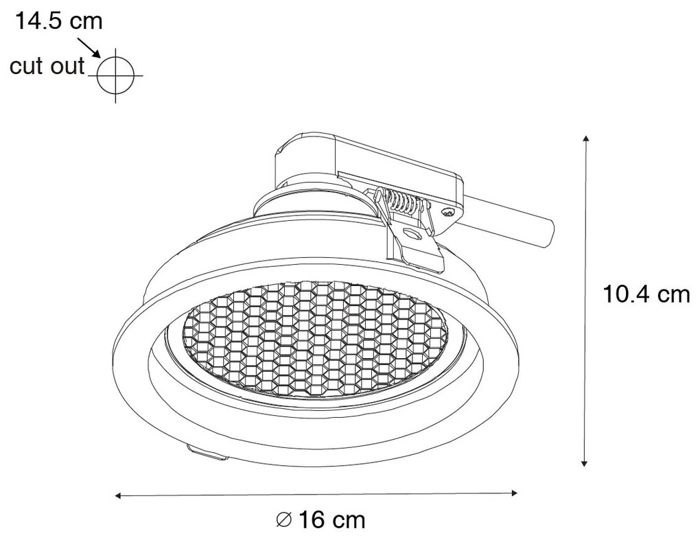 Set di 6 faretti da incasso moderni oro orientabili - Coop 111 Honey