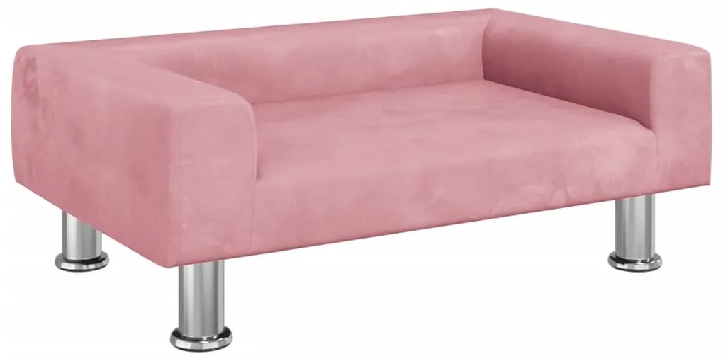 Divano Per Bambini Rosa 70x45x26,5 Cm İn Velluto /