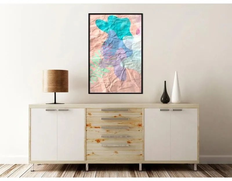 Poster Colourful Camouflage (Peach)