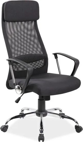 Sedia da ufficio Q-345 nera – 62x49x118 cm