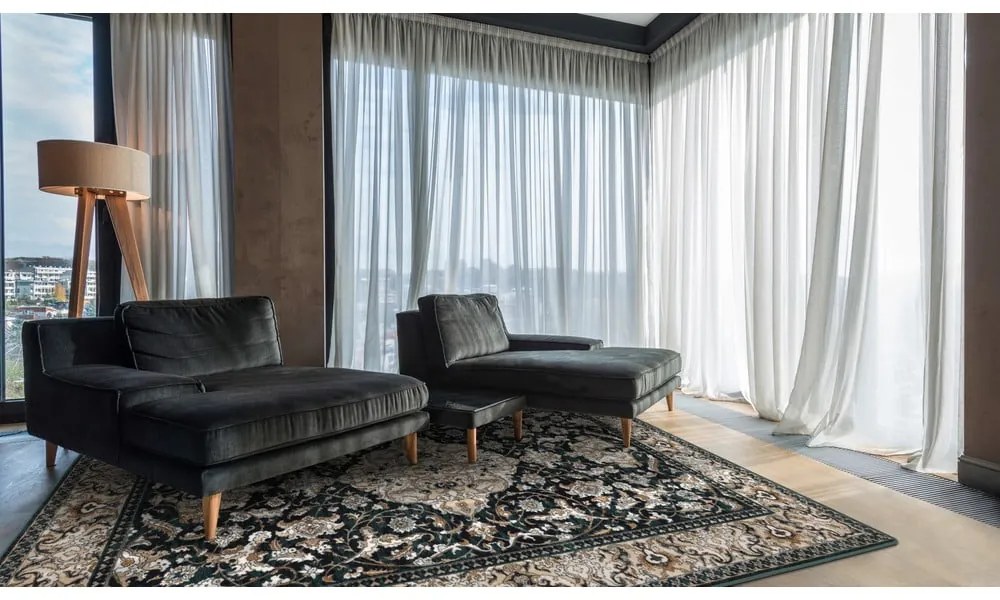 Tappeto in lana verde 133x180 cm Lauren - Agnella