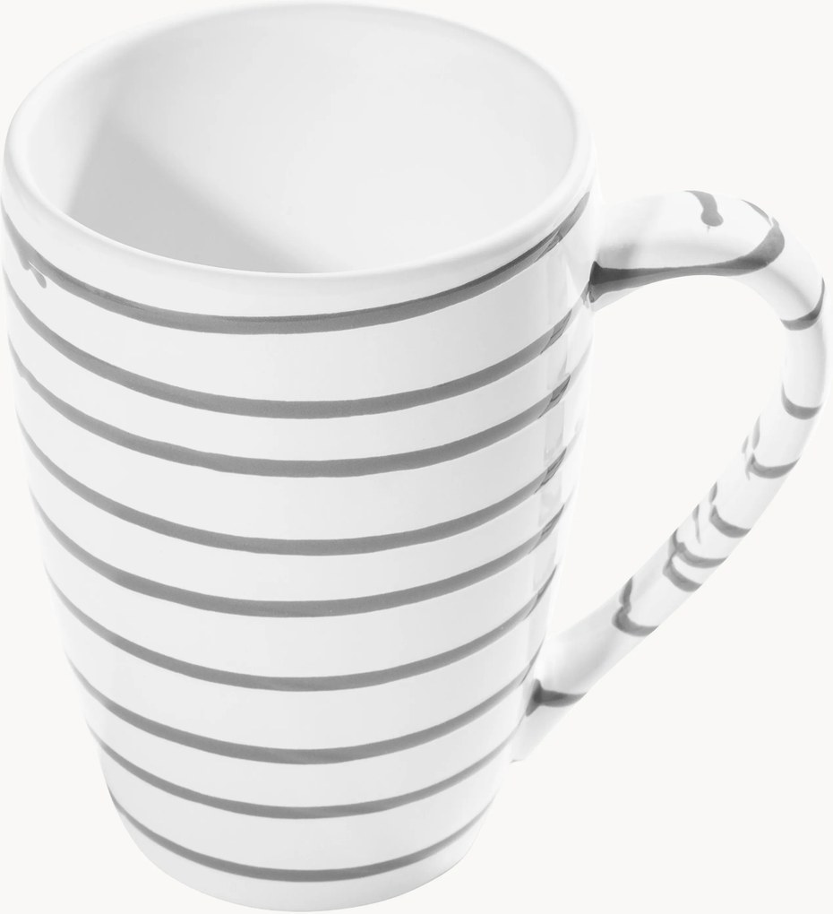 Tazza da colazione fatta a mano Graugeflammt