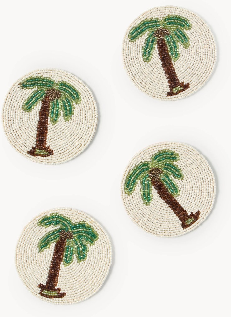 Set di 4 sottobicchieri Palm Tree