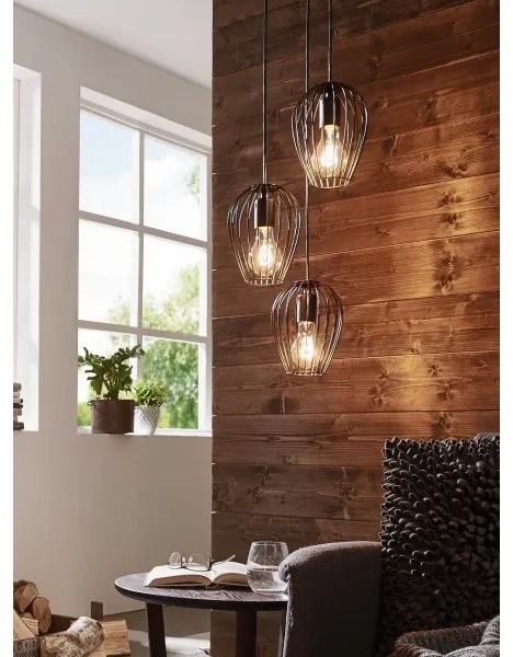 Eglo 49479 - Lampadario NEWTOWN 3xE27/60W/230V