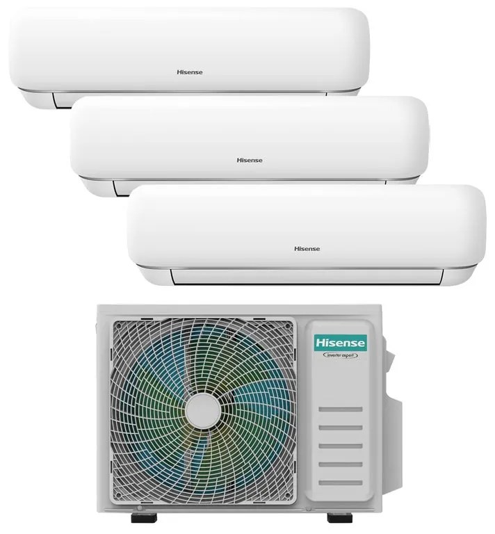 Condizionatore a muro multisplit HISENSE Trial Mini Apple Pro 9 + 9 + 12 BTU classe A++