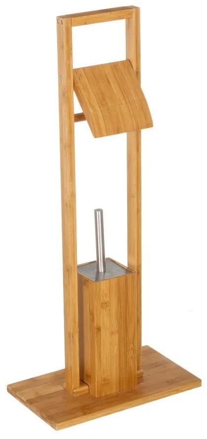 Porta carta igienica in bambù con spazzola - Casa Selección
