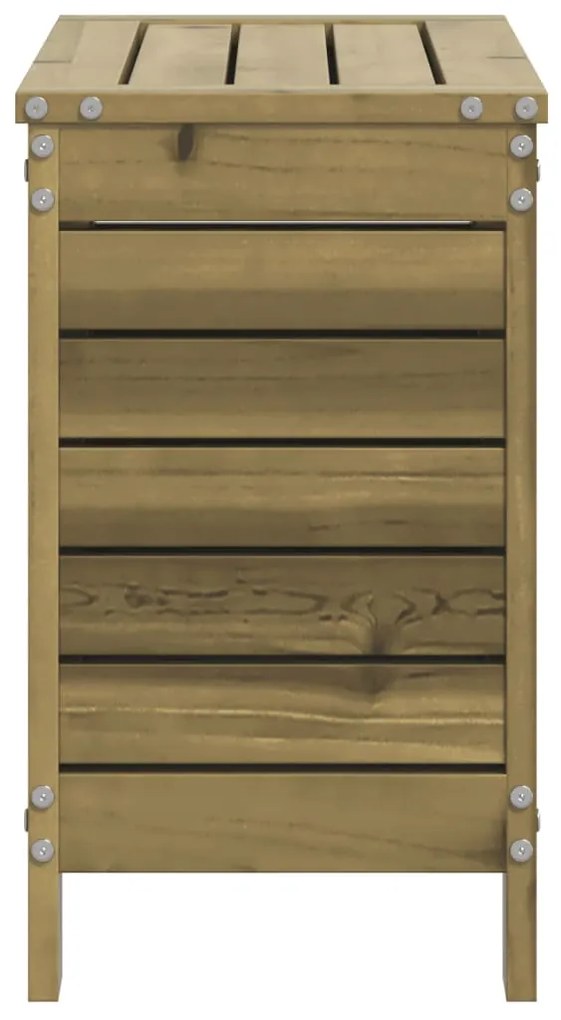 Poggiapiedi da giardino 62x31,5x52 cm legno impregnato di pino