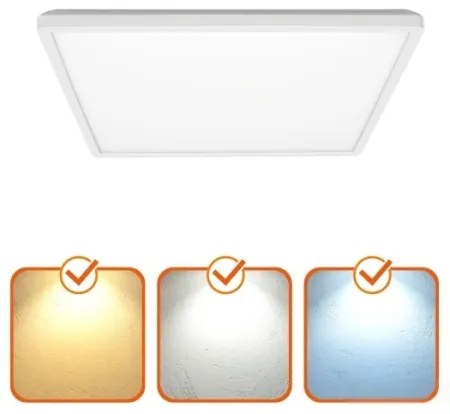 Plafoniera LED bagno NIVERA 18W 230V IP54 30x30 cm bianco