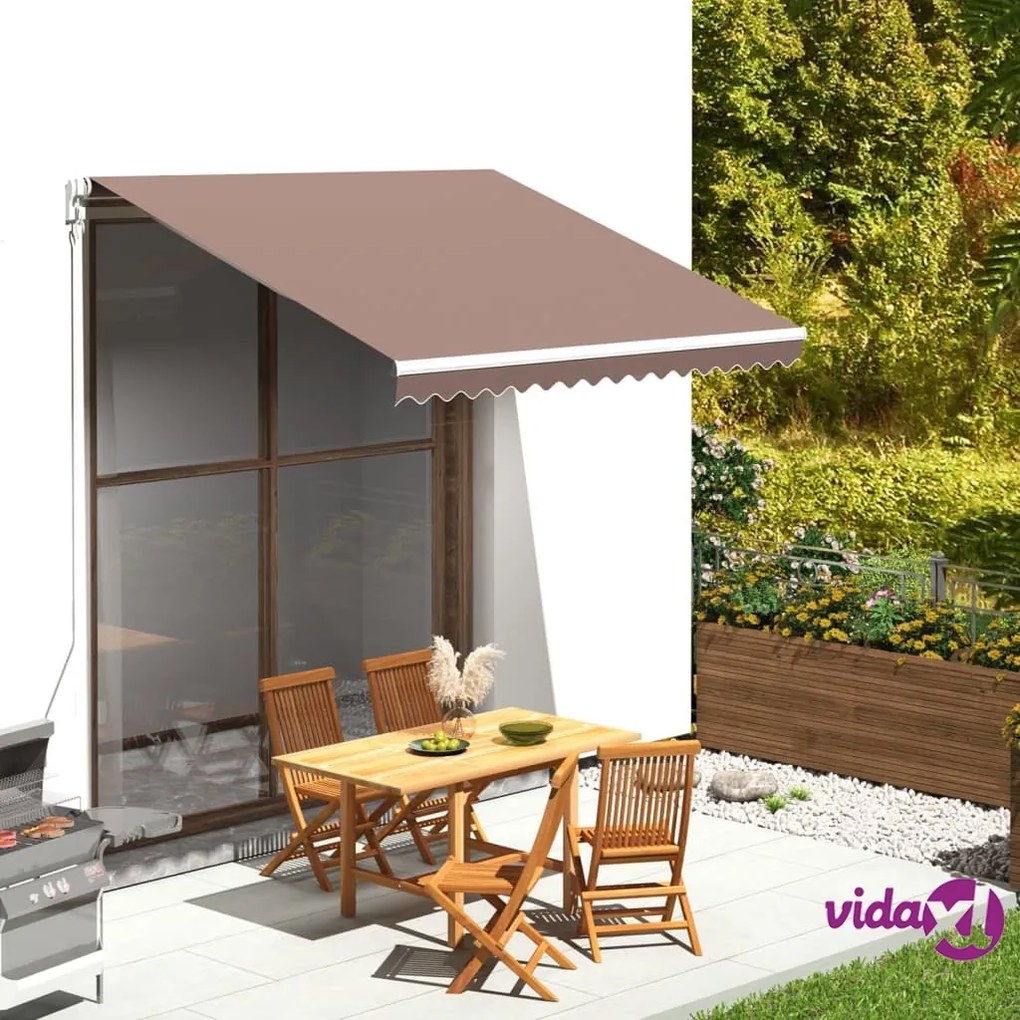 vidaXL Tessuto di Ricambio per Tenda da Sole Marrone 3x2,5 m