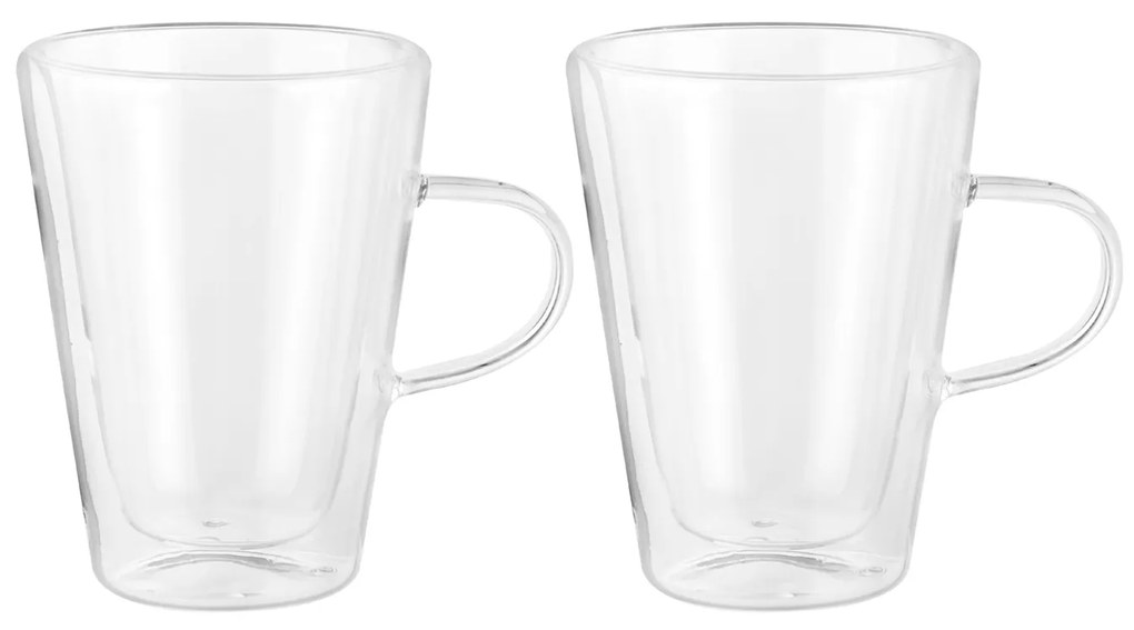 Set 2 mug 300 ml in vetro borosilicato