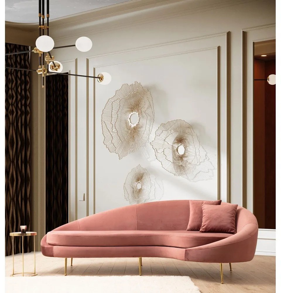 Divano rosa chiaro 255 cm Eses - Artie