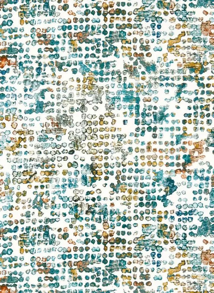 Clarke & Clarke Carta da parati Scintilla - Teal/ Spice