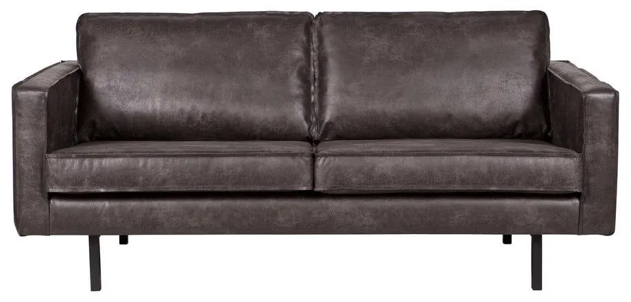 Divano nero con rivestimento in finta pelle 190 cm Rodeo – WOOOD