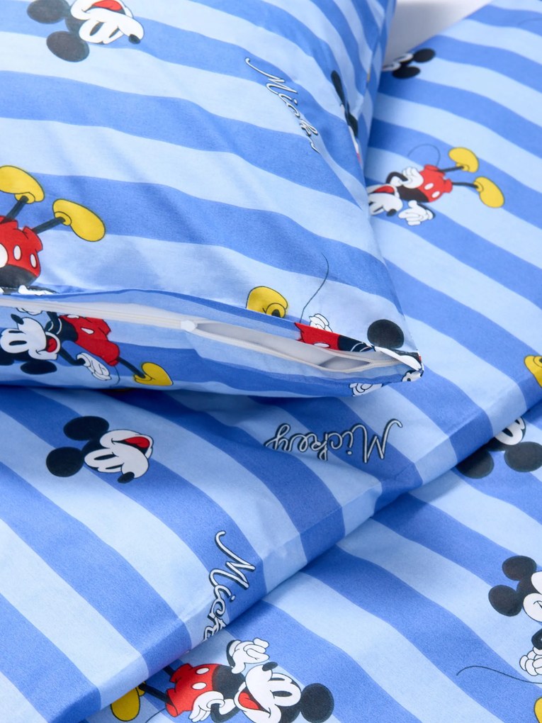 Sinsay - Set biancheria da letto in cotone Mickey Mouse - azzurro