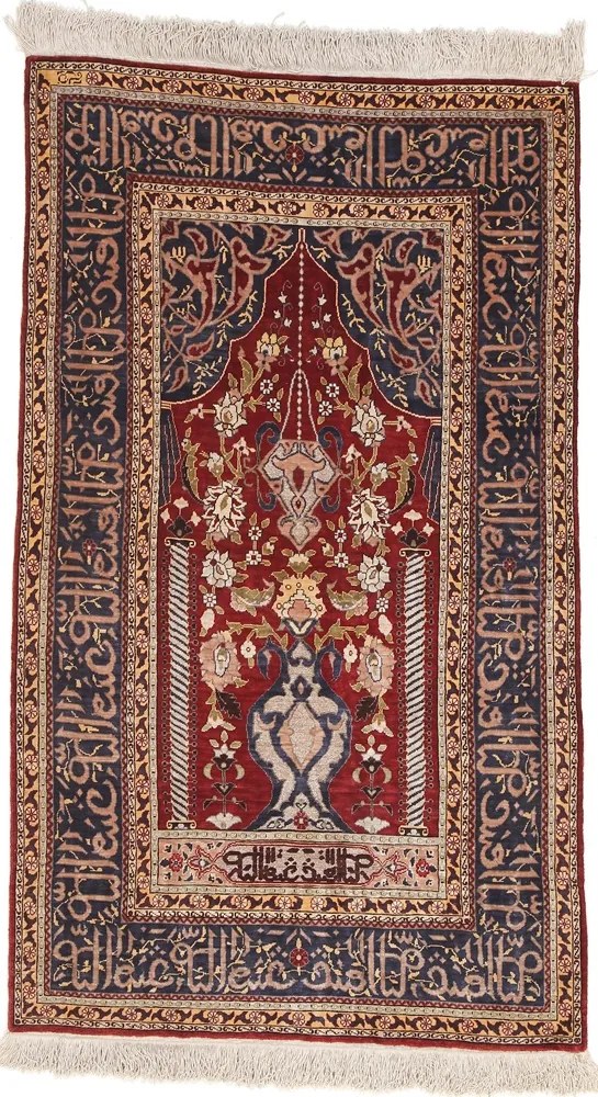 Hereke Tappeto orientale 60 x 100 Blu (Tacchino) Annodato A Mano