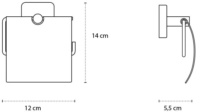 New Line Q3 Portarotolo Coperto Con Coperchio In Acciaio Inox Cromato