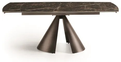 Tavolo da cucina allungabile 200 cm piano grčs porcellanato Marrone OSTUNI