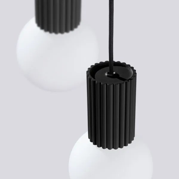 Sollux SL.1715 - Lampadario a sospensione con filo HALO 3xG9/8W/230V diametro 25 cm nero