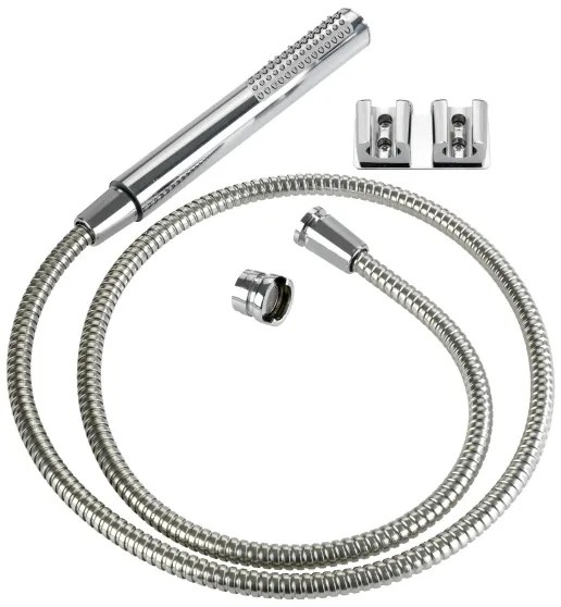 WENKO 81340100 - Doccia DUO 170 x 2,7 cm cromo lucido/argento/grigio