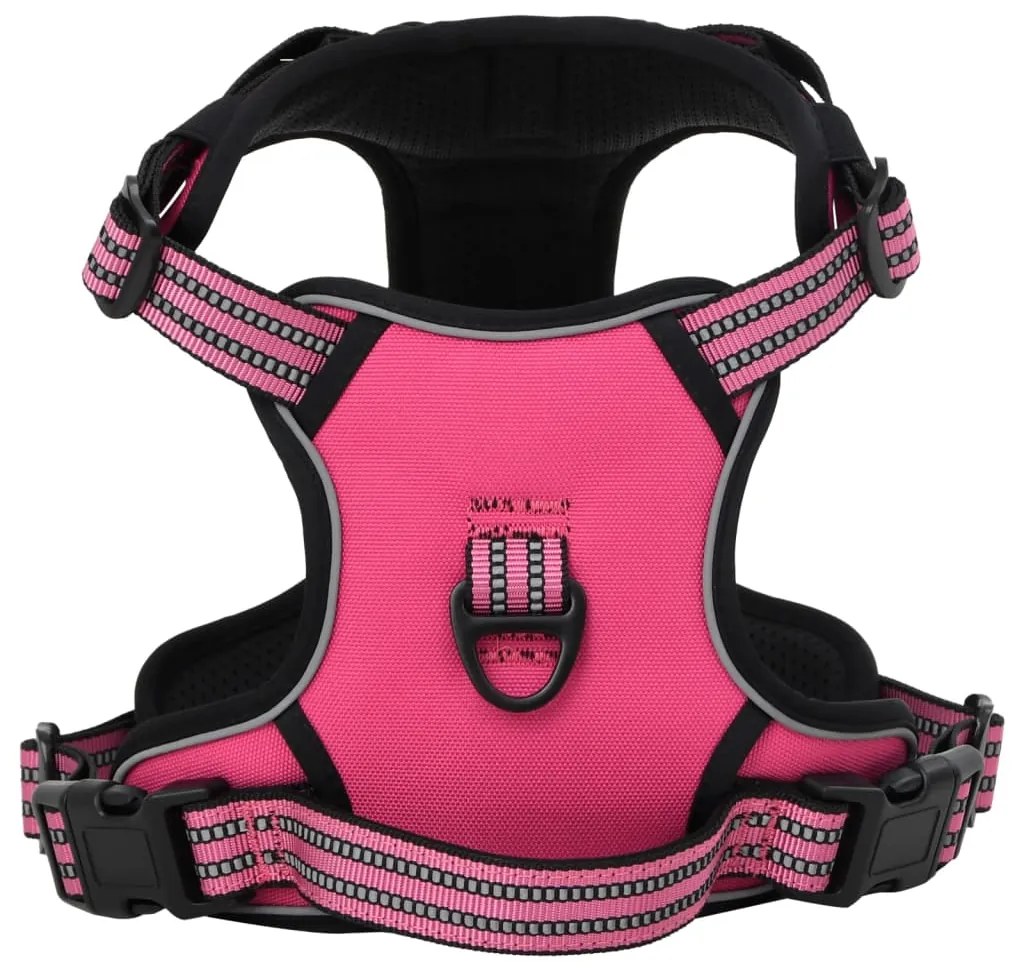 Pettorina Per Cani Con Strisce Riflettenti Regolabile Rosa S /