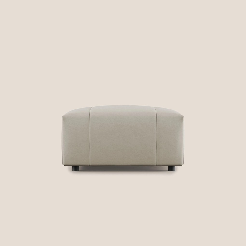 Giotto pouf in morbida microfibra effetto velluto impermeabile idrorepellente T09
