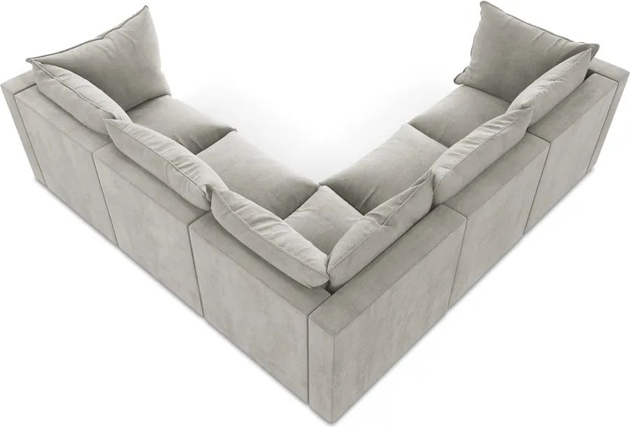 Divano angolare grigio chiaro Manao – Makamii