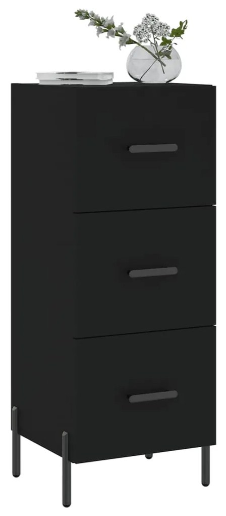 Credenza nero 34,5x34x90 cm in legno multistrato