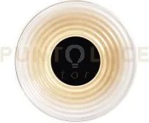 Applique a parete led morse ambra in vetro 8w 800lm cct 2700 e 3500...