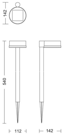 Philips - Lampada solare LED VYNCE LED/1,5W/3,7V 1500 mAh IP44